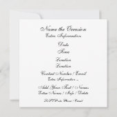 Een koninklijk elegant evenement kaart (Achterkant)