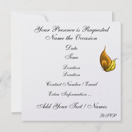 Een Koninklijk Elegant Evenement - SRF Kaart (Achterkant)