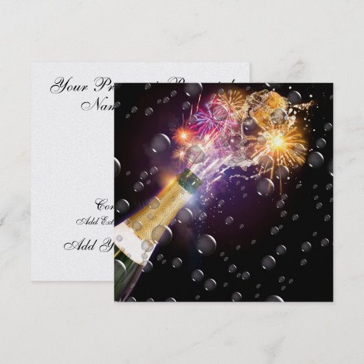 Een koninklijk elegante uitnodiging voor een feest (Voorkant / Achterkant)