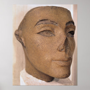 Een koninklijk hoofd, eventueel van Nefertiti, van Poster