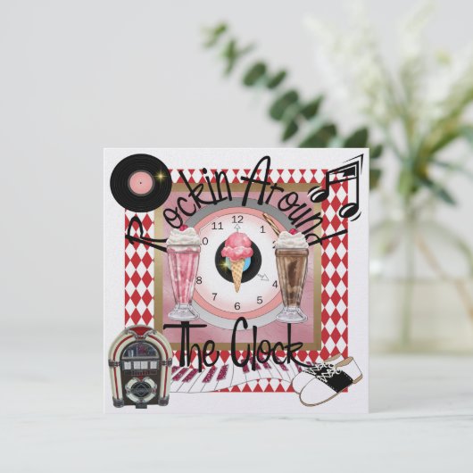 Een koninklijk Rockin' Party - SRF Kaart (Staand voorkant)