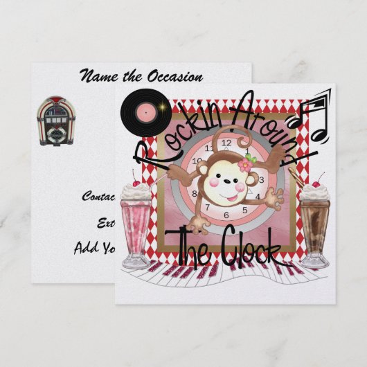 Een koninklijk Rockin' Party - SRF Kaart (Voorkant / Achterkant)