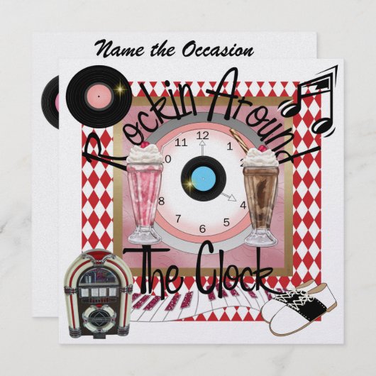 Een koninklijk Rockin' Party - SRF Kaart (Voorkant / Achterkant)