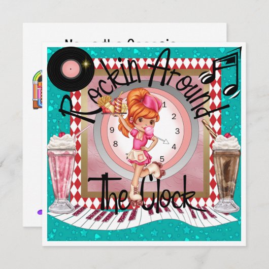 Een koninklijk Rockin' Party - SRF Kaart (Voorkant / Achterkant)