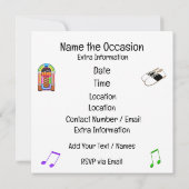 Een koninklijk Rockin' Party - SRF Kaart (Achterkant)