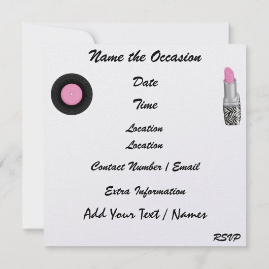 Een koninklijk Rockin' Party - SRF Kaart (Achterkant)