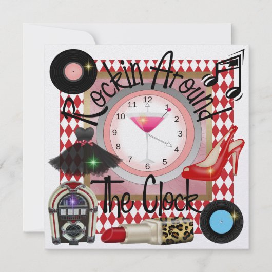 Een koninklijk Rockin' Party - SRF Kaart (Voorkant)