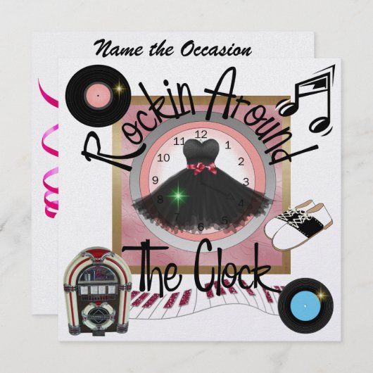 Een koninklijk Rockin' Party - SRF Kaart (Voorkant / Achterkant)