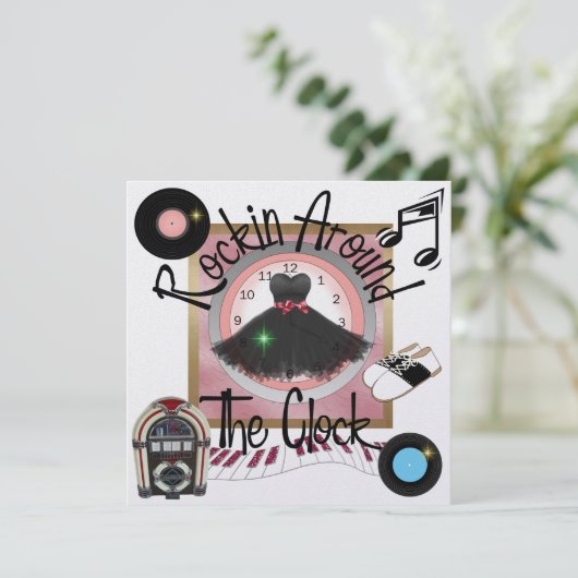 Een koninklijk Rockin' Party - SRF Kaart (Staand voorkant)