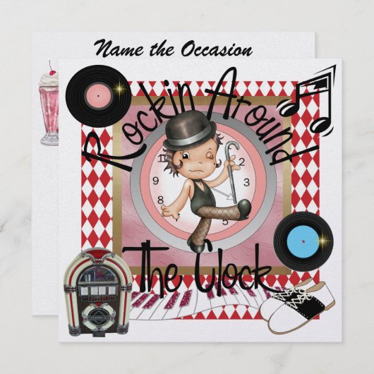 Een koninklijk Rockin' Party - SRF Kaart (Voorkant / Achterkant)