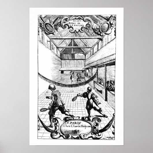 Een koninklijk spel in Tennis in de Jeu de Paume Poster (Voorkant)