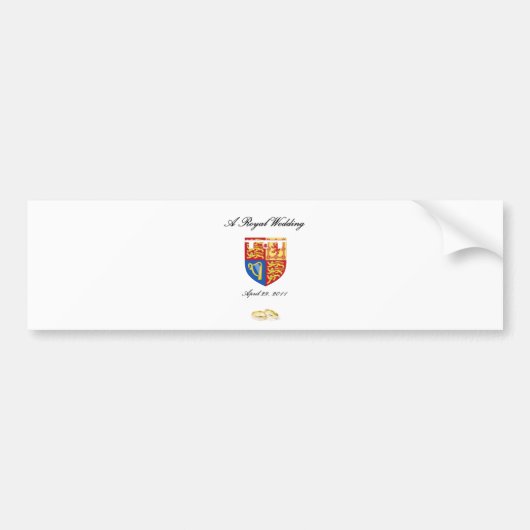 Een koninklijke bruiloft bumpersticker (Voorkant)