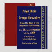 Een koninklijke bruiloft kaart (Voorkant / Achterkant)