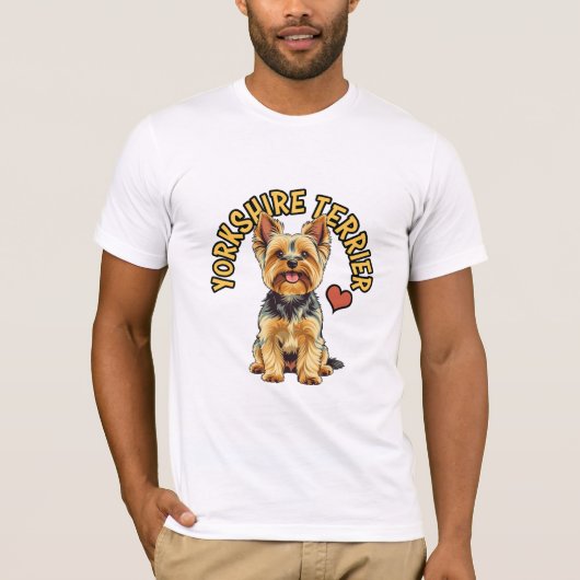 Een koninklijke metgezel: Yorkshire Terrier T-shir T-shirt (Voorkant)