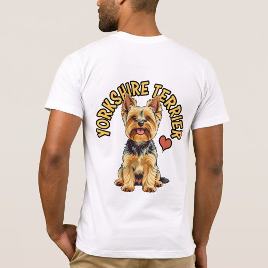 Een koninklijke metgezel: Yorkshire Terrier T-shir T-shirt (Achterkant)