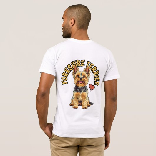 Een koninklijke metgezel: Yorkshire Terrier T-shir T-shirt (Achterkant volledig)