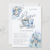Een Koninklijke Prins Blauw Bad Uitnodiging (Voorkant)