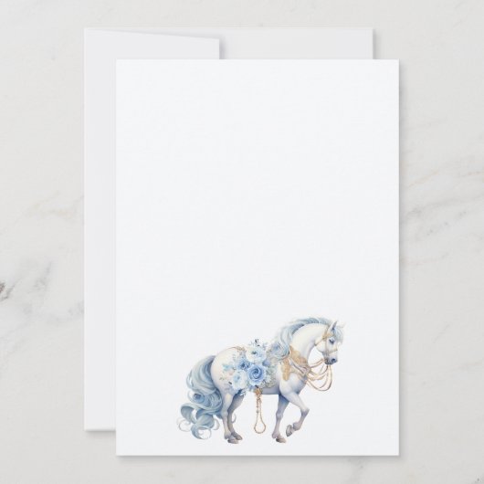 Een Koninklijke Prins Blauw Bad Uitnodiging (Achterkant)