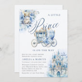 Een Koninklijke Prins Blauw Bad Uitnodiging (Voorkant / Achterkant)