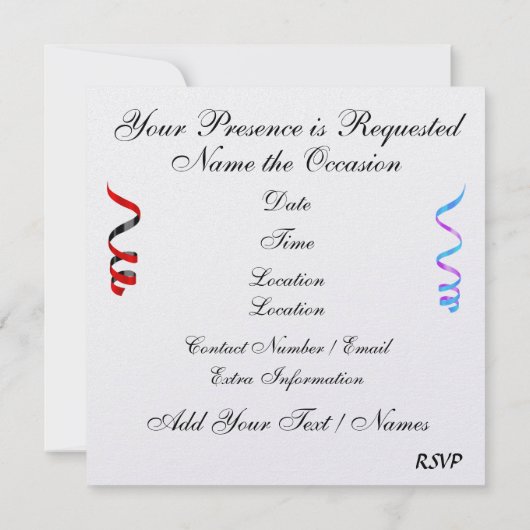 Een koninklijke prom party - SRF Kaart (Achterkant)