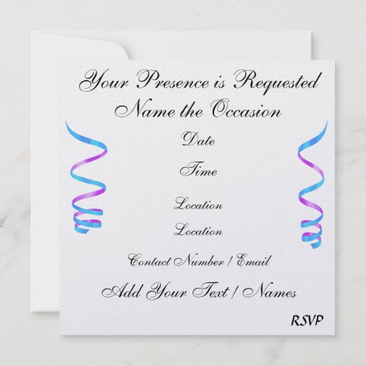 Een koninklijke prom party - SRF Kaart (Achterkant)