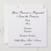 Een Koninklijke Uitnodiging voor een Evenement (Achterkant)