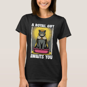 Een Koninklijke Wacht Op Jou Grappige Kat Bak Zwar T-shirt