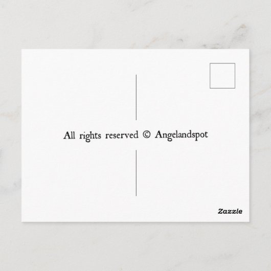 Een koninklijke zwarte kat in roze gewaden en goud briefkaart (Achterkant)