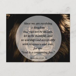 Een koninkrijk dat niet kan worden geschud briefkaart