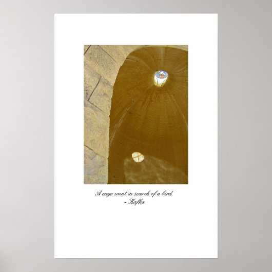 een kooi ging op zoek naar een vogel poster (Voorkant)