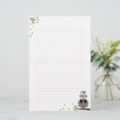 Een kool gozer's wise Owl Lond Stationery Briefpapier (Staand voorkant)