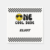 Eén kool Happy Man eerste verjaardag Servet (Voorkant)