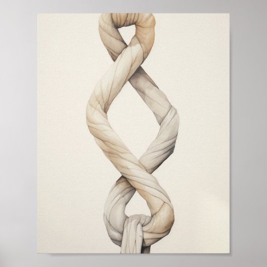 Een koord van 3 strengen, sacrament, digitale prin poster (Voorkant)