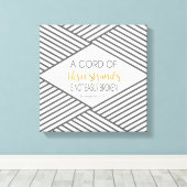 Een koord van drie strengen is niet gemakkelijk ge canvas afdruk (Insitu (Houten vloer))