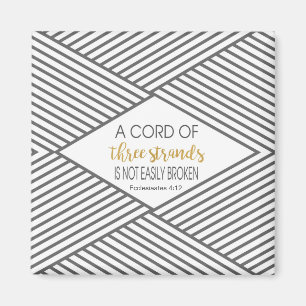 Een koord van drie strengen is niet gemakkelijk ge magneet