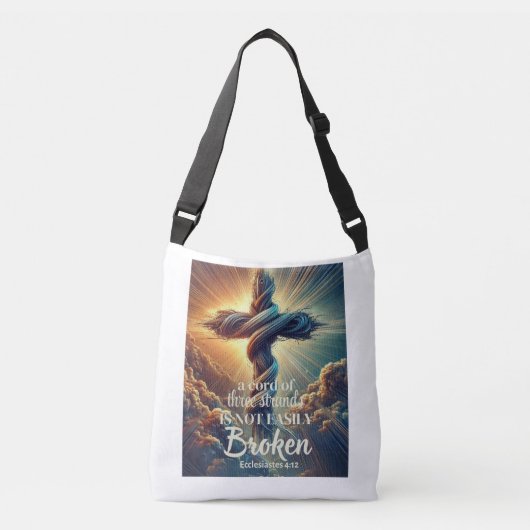 "Een koord van drie strengen" Prediker 4:12 Crossbody Tas (Voorkant)