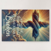 "Een koord van drie strengen" Prediker 4:12 Legpuzzel (Horizontaal)