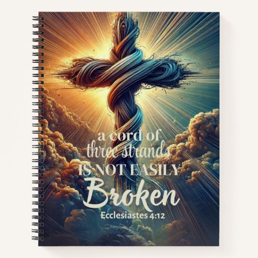 "Een koord van drie strengen" Prediker 4:12 Notitieboek (Voorkant)