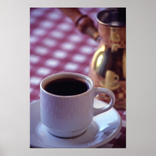 Een kop Arabische koffie. Syrië. Het Midden Poster