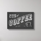 Eén kop koffie CHALK ART Canvas Afdruk (Voorkant)