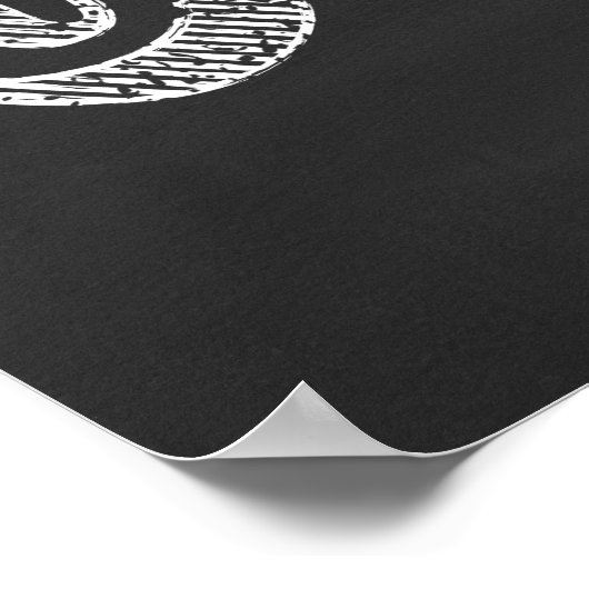 Eén kop koffie CHALK ART Poster (Hoek)