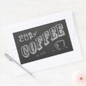 Eén kop koffie CHALK ART Rechthoekige Sticker (Envelop)