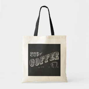 Eén kop koffie CHALK ART Tote Bag