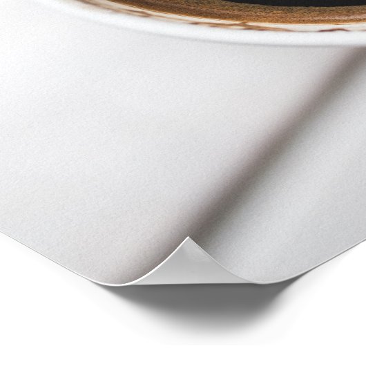 "Een kop koffie is geluk" café poster (Hoek)