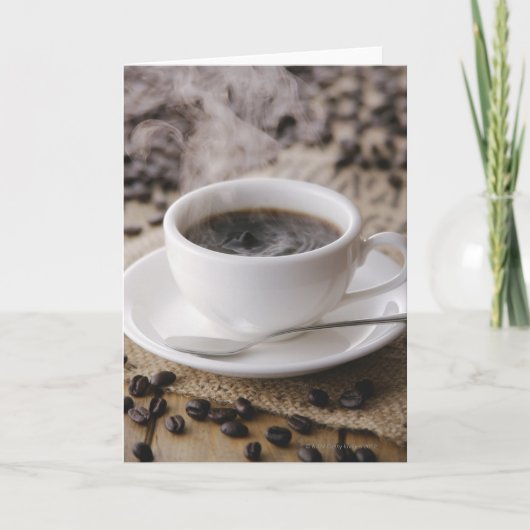 Een kop koffie kaart (Voorkant)
