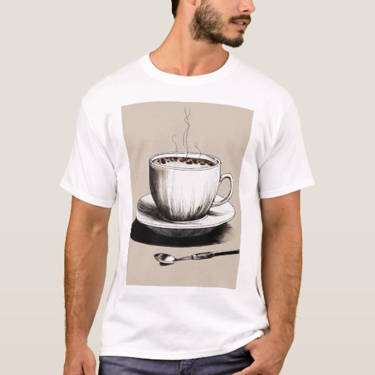 Een kop koffie t-shirt (Voorkant)