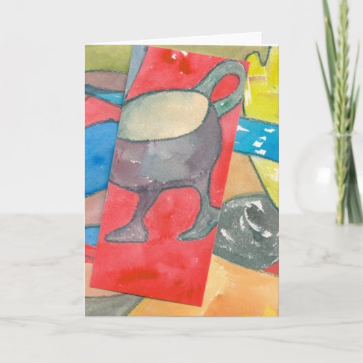 Een kop neemt een gang kaart (Voorkant)