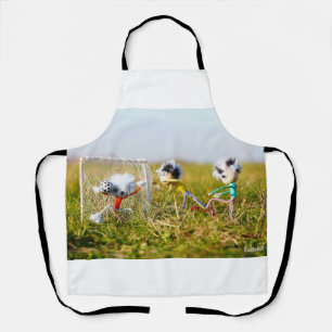 Een Kopbal op doel van een voetbal – Glossy poster Schort