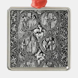 Een kopie van de ivoorkoningin Melisende's psalter Metalen Ornament
