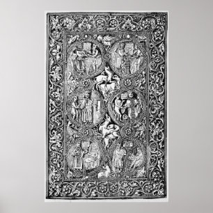 Een kopie van de ivoorkoningin Melisende's psalter Poster